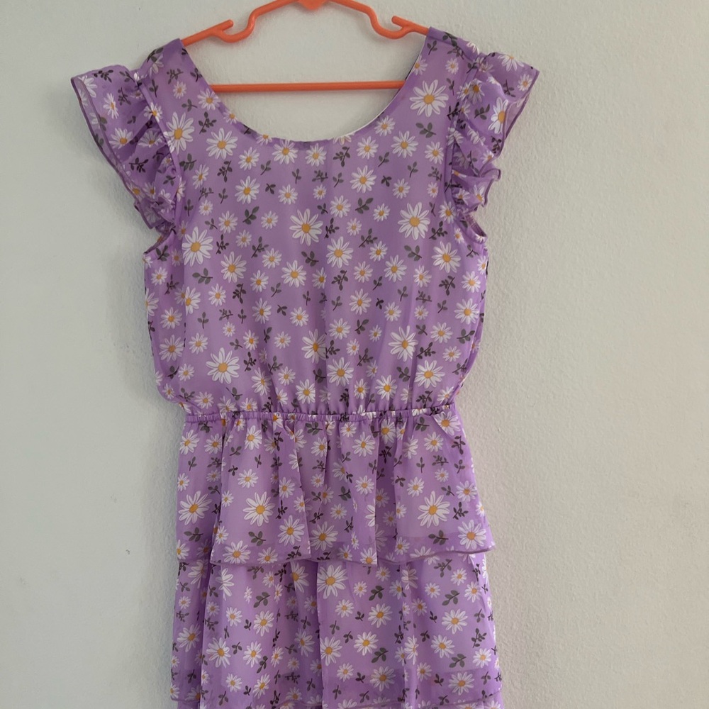 Jenna & Jessie, size 10 (girls)  three tiered ruffle dress Lavender/ purple